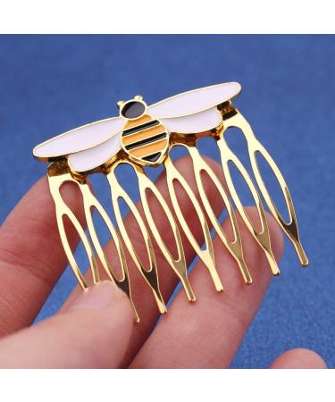 Nifocc Bee Hair Comb Set - Enamel Animal Jewelry for Women | Ladybug Party & Cosplay Accessories - 2 Pcs Golden - Buy Online on GoSupps.com