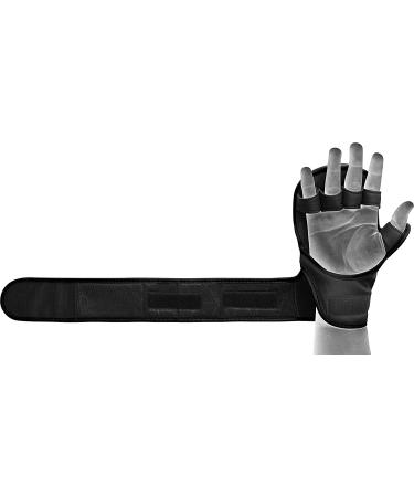 RDX MMA Gloves for Grappling & Sparring | Maya Hide Leather Black L-XL | Muay Thai Kickboxing Punching Bag - Buy Online on GoSupps.com