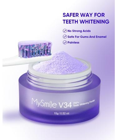 Shop MySmile Pap Natural Mint Teeth Whitening Powder | Non-Sensitive Cavity Prevention & Fresh Breath - Fluoride Free 0.52 oz - Buy Online on GoSupps.com