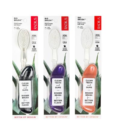 Radius Original Toothbrush for left-handers 3 pieces