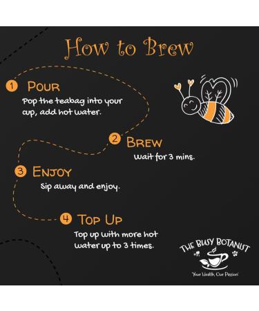 Tum Ease Herbal Tea Bags - Peppermint Tea with Ginger & Chamomile - Caffeine Free Decaffeinated - 2 x 15 Loose Leaf Tea Bags by The Busy Botanist - Buy Online on GoSupps.com