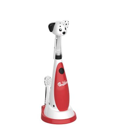 Brusheez Little Toddlers Sonic Toothbrush - Safe & Gentle Toothbrush for Ages 1-3 with Built-in Light-Up 2-Minute Timer Extra Brush Head & Storage Base for First-Time Brushers (Spotty The Puppy)