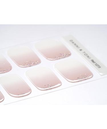 DANNI & TONI Semi Cured Gel Nail Strips - In The Mood for Love | Ombre Glitter Nail Stickers (28 Stickers) - Gift for Women - Buy Online on GoSupps.com