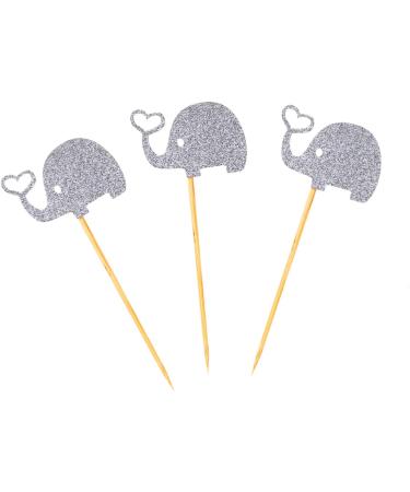 OFFSCH 3pcs Elephant Cupcake Picks Appetizers Fruit Cocktail Picks Jungle Gold Glitter Toppers Topper Heart Glitter Topper Heart Wedding Paper Cups Cupcake Topper Plate Sequins Silver medium - Buy Online on GoSupps.com