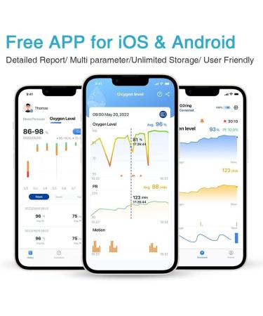 Viatom Pulse Oximeter - Accurate Sleep Oximeter for SPO2 & Heart Rate Monitoring with Vibration Alarm | Free App & Reports | International Shipping Available - Buy Online on GoSupps.com