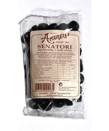 Amarelli - Senatori - Button Shaped Soft liquorice Flavoured with Violet 100 gr - Buy Online on GoSupps.com