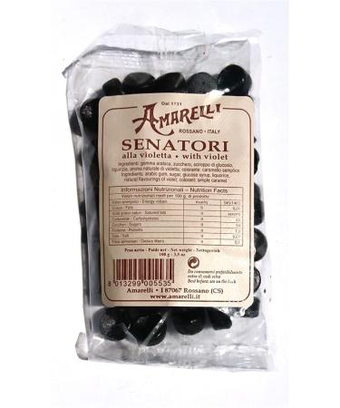 Amarelli - Senatori - Button Shaped Soft liquorice Flavoured with Violet 100 gr