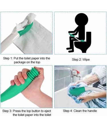 Buentya Toilet Aids - Easywipe Butt Wiping Tool for Seniors | 38.1cm Toilet Hygiene Aid for Comfortable & Effortless Use - Buy Online on GoSupps.com