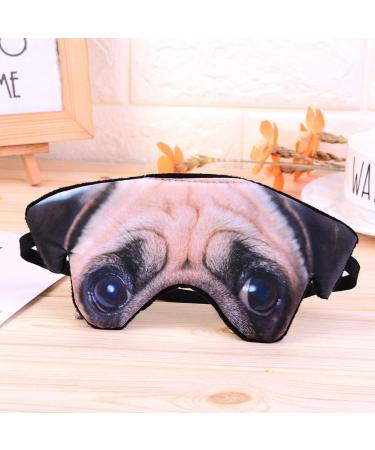 3D Funny Animal Eye Sleep Mask - Cute Cat Pug Dog Cartoon Eye Pillow for Night Sleeping & Travel - Comfortable Elastic Strap - Lightweight & Breathable Blindfold for Home Office Rest - Buy Online on GoSupps.com