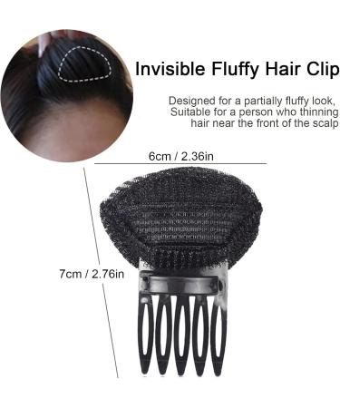 Invisible Hair Clip | Sponge Clip Front Hair Base Sponge Clip Front Hair Base Puff Hair Head Cushion Increase Hair Pad Comb Bump up Volume Hair Base for Hairstyle Tools Accessories Lencyh Black - Buy Online on GoSupps.com