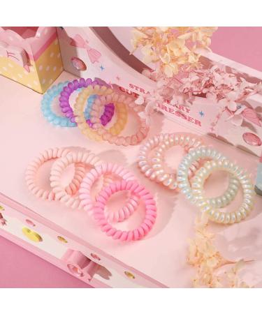 Pinkgarden Hair Ties for Girls Colorful Elastic Hair Band Hair Coils Hair Accessories for Girls Kids Women 24 Pieces in Box Colorful Hair Ties - Buy Online on GoSupps.com