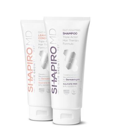 Hair Loss Shampoo and Leave in Conditioner | DHT Fighting Vegan Formula for Thinning Hair Developed by Dermatologists | Experience Healthier  Fuller & Thicker Looking Hair   Shapiro MD | 1-Month - Buy Online on GoSupps.com