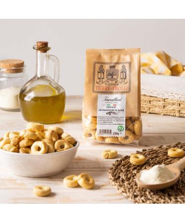Terre dei Trulli Taralli Pugliesi | Extra Native Olive Oil | 5 Packs of 230g | Healthy Salty Snack for Quick Meals - Buy Online on GoSupps.com