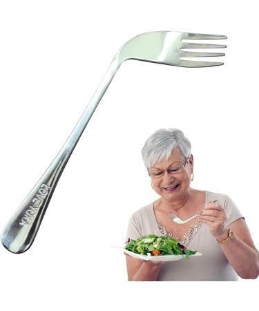 Old Man Elbow Spoon - -Feeding Spoon Fork Curved | Convenient and Safe Elder Feeding Nursing Utensil for Seniors and Elderly Huaisheng Left Hand - Fork - Buy Online on GoSupps.com