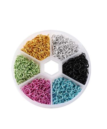 1 Box Nail Piercing Dangle Nails Rings Mix Color Open Single Loops Jewelry DIY Nail Art Decor Dangle Nail Art Charms Glitter 3D Nails Rhinestones Acrylic Decoration Metal Alloy Designs (B)