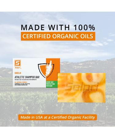 Solpri Shield Natural Athlete's Shampoo Bar 4 oz - Energizing Hair Care - Buy Online on GoSupps.com