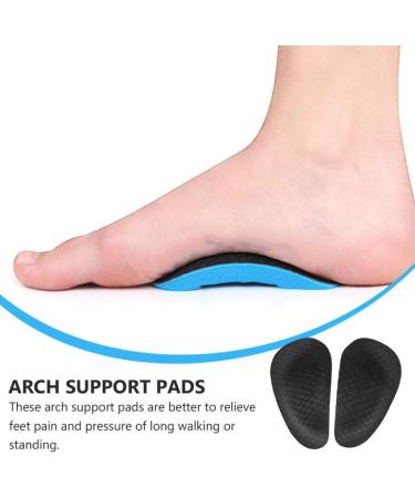 Exceart Foot Vault Support Pads - 2 Pairs Shoe Inserts for Flat Feet & Plantar Fasciitis Relief - Black - Buy Online on GoSupps.com
