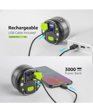 LE LED Camping Lantern Rechargeable 310LM | 5 Light Modes, Power Bank, Waterproof | Mini Flashlight for Hurricane Emergency, Outdoor, Hiking | Magnetic Base | Home, Car - Buy Online on GoSupps.com