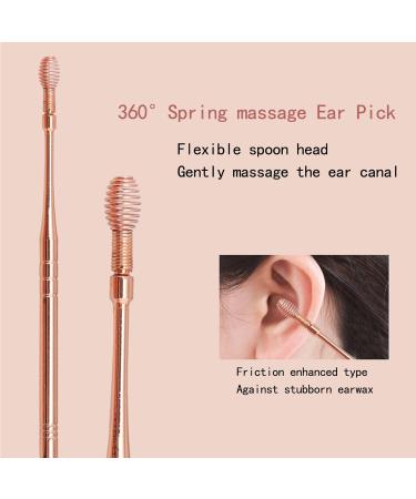 Wufawutian 8 Pcs Spring Earwax Cleaner Tool Set - Ear Wax Removal Kit with 360 Spiral Ear Pick, Massage Function, Flexible Design, and Cleaning Brush - Buy Online on GoSupps.com
