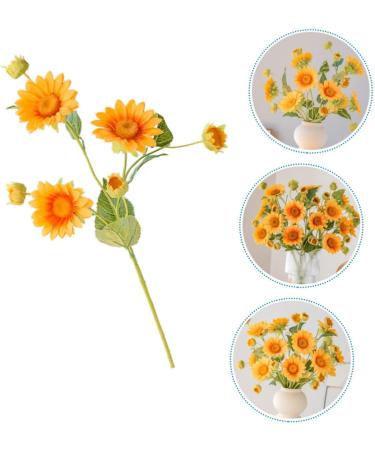 DECHOUS Simulated Sunflower Faux Sunflower Arrangement Sunflower Decor Realistic Sunflower Artifical Flower Arrangement Delicate Sunflower Bouquets Silk Flower Single Flower Yellow Flower - Buy Online on GoSupps.com