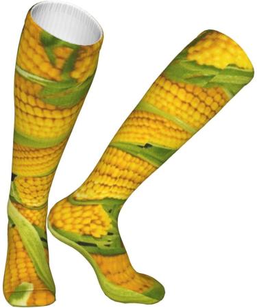 Compression Socks for Corn on the Cob Food Lovers - 15-20 mmHg Support for Running & Cycling - Unisex Veggie Design - Buy Online on GoSupps.com