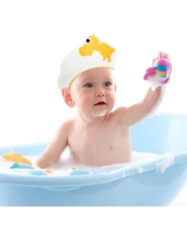 Baby Shower Cap - Yellow Toddler Bath Visor for Hair Washing Shield - Buy Online on GoSupps.com