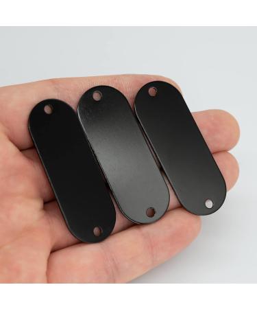 StayMax Aluminum Engraving Blanks Tags Stamping Blanks Tags with 2 Holes 25 Pack (Black) - Buy Online on GoSupps.com