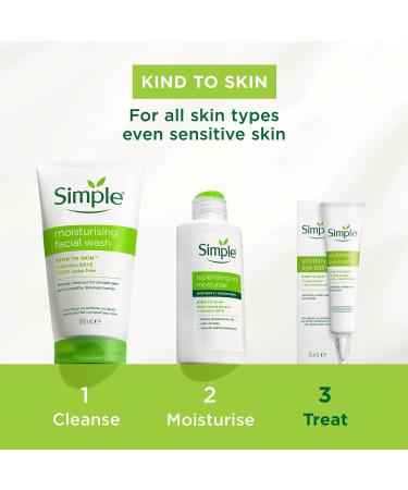 Simple Moisturising Foaming Facial Wash - Gentle Cleanser for All Skin Types | International Shipping Available - Buy Online on GoSupps.com
