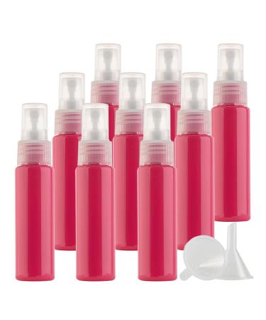 TIANZD 12 Pieces 30ml 1 oz Lightproof Red Spray Bottles Plastic Fine Mist Spray Bottles Refillable Bottle for Cosmetic Perfume Cleaning Travel with 1x Funnels Red 30ml