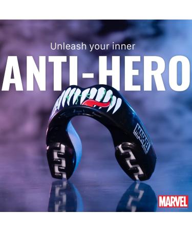 Marvel Venom Sports Mouthguard Dual Layer Premium Protection Adults Gum Shield with Case for Boxing All Contact Sports - Venom - Buy Online on GoSupps.com
