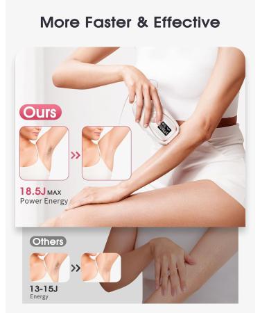 ZKMAGIC IPL Hair Removal Device - Painless 999 900 Light Pulses with Cooling Function for Men & Women - White - Buy Online on GoSupps.com