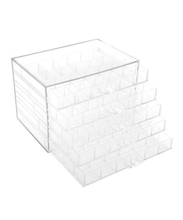EVTSCAN 120 Grids Nail Art Storage Box - Transparent Empty Organizer for Nail Decoration - Buy Online on GoSupps.com