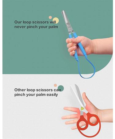 Yellow Loop Scissors for Kids Adult Easy Grip Easy Opening Adapted Scissors for Special Needs Safety Round Tip Open Squeeze Handles Multipurpose Comfort Grip Stainless Steel Office Scissors - Buy Online on GoSupps.com