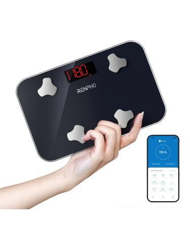 RENPHO Travel Scale for Body Weight, Mini Bathroom Scale for Body Fat, Portable Weight Scale for Traveling, 13 Body Composition Analyzer Sync with App, 400 lbs, 11.02" x 7.09" without case