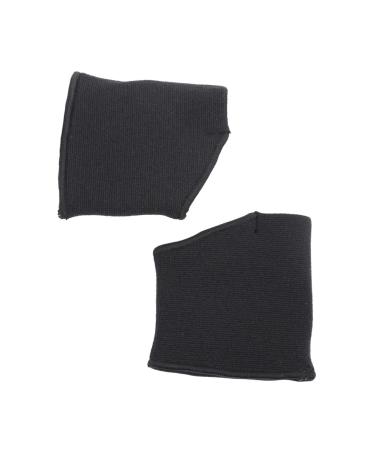 FOYTOKI 2pcs Thread Stand Thumb Brace Heels Cushioning Pads Neuroma Pad Big Toe Separator Socks Bunion Relief Socks Bunions Covers Hallux Valgus Covers Thumb Covers Splitter Splint Bracket Black 8X6CM