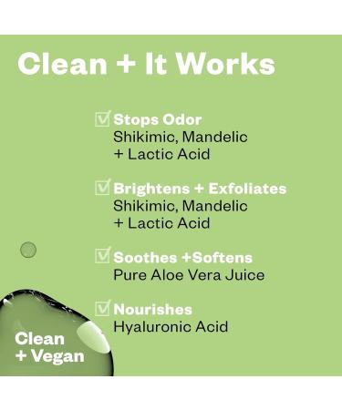 Kosas Chemistry Deodorant - Aluminium and Baking Soda Free + BO-Fighting AHA Serum that Exfoliates Softens and Nourishes the Skin (Fragrance Free) - Buy Online on GoSupps.com