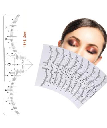 100 Pcs Disposable Eyebrow Ruler Sticker for Microblading | Adhesive Eyebrow Measurement Tattoo Makeup Tool - 100 Count - Buy Online on GoSupps.com