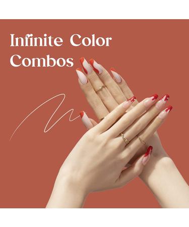 Beetles Gel Polish Halloween Nail Art Liner Set - 12Pcs White Orange Paint Brown Green Fall Colors Swirl Design with Thin Nail Art Brush - Gel Thanksgiving Gift - Buy Online on GoSupps.com