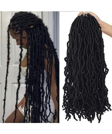32 Inch Soft Locs Crochet Hair Andromeda Nutural Black 21 Strands 4 Packs/lot 160g New Faux Locs Crochet Braids Hair Fiber Synthetic Wavy Goddess Locs African Roots Braiding Hair Extensions for Black Women (32 Inch (Pack o…