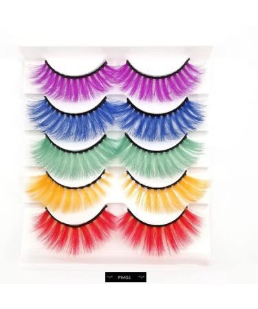 Colorful Faux Mink Eyelashes #4 - 5 Pairs | Luxury Lashes for Stunning Looks | International Shipping Available - Buy Online on GoSupps.com