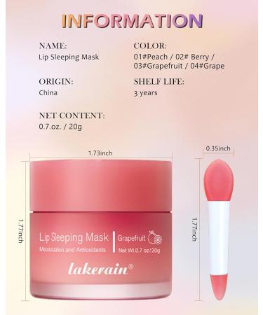 Overnight Hydrating Lip Mask - Ultra-Nourishing Treatment for Dry & Cracked Lips | Exfoliator & Moisturizer with Wand | Shop Berry Flavor - Buy Online on GoSupps.com
