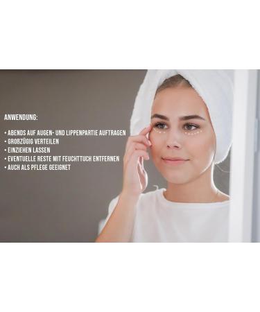 UNIQ10UE Vegan Anti-Wrinkle Eye Cream - Hyaluronic Acid & Vitamin E+C - 100ml - Made in Germany - Premium Eye Care - Buy Online on GoSupps.com