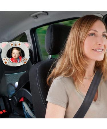 AIPINQI Baby Car Mirror - Shatterproof Cartoon Mirror for Rear and Forward Facing Seats - Koala Design for Infant Safety - Buy Online on GoSupps.com
