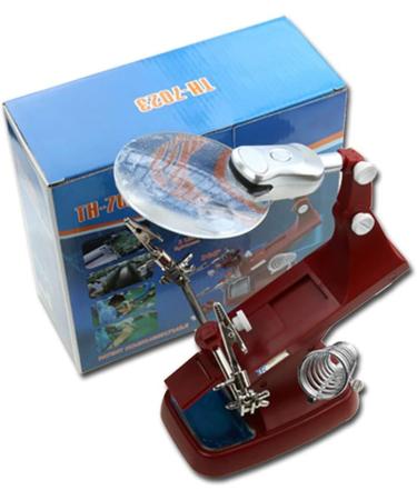 ES for Hobbies Reading Magnifier Illuminated Desktop 2LED Lighting Auxiliary Clip Reading Magnifier Can Be Used for Reading and Equipment Maintenance for The Elde Better Life - Buy Online on GoSupps.com