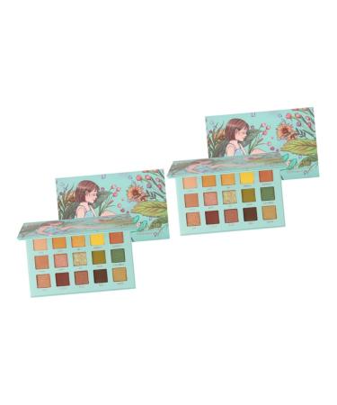 FOMIYES 2 Pcs Glitter Eye Shadow Eyeshadow Rainbow Makeup Accessories Eyeshadow Palette Polarized Childhood 1 count (Pack of 1) Greenx2pcs