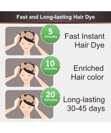 Natural Hair Dye Shampoo 3 in 1 | Vegan Ammonia-Free Gray Hair Coverage | Light Brown Hair & Beard Color for Women & Men - Buy Online on GoSupps.com