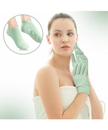 Aster Moisturising Socks and Gloves Set - 4 Pc Silicone for Women | Repair Dry Cracked Hands & Feet | Gel Lining with Essential Oils & Vitamins - Buy Online on GoSupps.com