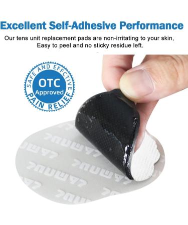 Tens Unit Replacement Electrode Pads - 24 Pcs Self Adhesive Reusable Sticky Patches for Muscle Stimulator - Carbon Conductive Gel Non Irritating Design - Buy Online on GoSupps.com