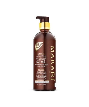 MAKARI Exclusive Active Intense Tone Boosting Body Milk (16.8 oz) | Unify & Illuminate | Moisturizes and Softens | Helps Brighten Skin Tone | Promotes Even Complexion | With Carrot Oil & Citric Acid