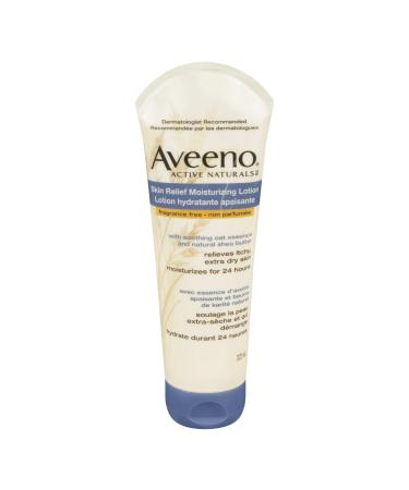 Aveeno Skin Relief Moisturizing Body Lotion With Natural Shea Butter & Triple Oat Complex Unscented Moisturizer for Extra Dry Itchy or Sensitive Skin Fragrance Free 222mL (Packaging May Vary) Skin Relief Fragrance Free